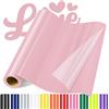 Sgooyir Vinile Termoadesivo per Tessuti, Vinile Adesivo per T-Shirt Rosa