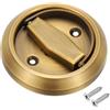 PATIKIL Maniglie per Porte Scorrevoli da Incasso Rotonda Maniglia per Porta Armadio Nascosto Rotondo in Acciaio Inossidabile 304 per Porte Cassetto, Giallo Bronzo