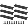PATIKIL Montaggio Bordi Dita Montaggio, 6pz 150mm/5,91 Maniglie Nascoste in Lega Alluminio Mobili con Viti per Mobili Cucina Casa Cassetto Porta, Nero