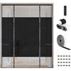 EFUTURETIME Zanzariera Porta Magnetica 140 x 222 cm, Protezione della Privacy e Anti Zanzare, Zanzariere Magnetiche per Porte Finestre in Poliestere, Senza Fori