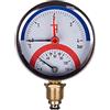 THERMIS 3081 Termomanometro 4 bar connettore dal basso G1/2 (80 mm), 0-120°C