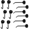 Penitue 12pz Ganci Magnetici Grandi, Ganci Magnetici Resistenti Neri per Crociere Gancis Potenti per Garage Navi Cucine Frigoriferi (2 Stili)