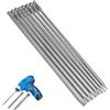 Yeeliv Set di 8 punte per cacciavite Torx da 200 mm, lunghe 200 mm, set di punte per cacciavite a stella lunga con codolo esagonale da 1/4 per impatto, punte per cacciavite a croce, punte per cacciavite
