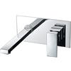 VALAZ Rubinetto Bagno Lavabo a Muro Cromo | Miscelatore Lavabo Bagno Acqua Fredda e Calda, Risparmio Acqua | Installazione Facile e Veloce | Ottone, Inossidabile, Elegante, Quadrato, Serie Tajo