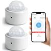 Leikurvo 2 rilevatori di movimento Zigbee: sensore di movimento PIR, rilevatore di movimento intelligente WLAN per Smart Life/Tuya App, ambienti di sicurezza intelligenti e controllo della luce (ZigBee Hub