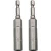 SDFIXINGS Cacciavite a bussola profonda metrica a cambio rapido da 6-19 mm, con gambo esagonale da 1/4 di pollice, lunghezza 80 mm, per avvitatore elettrico manuale a percussione, inseritore dadi, estrattore