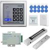 Yavis Kit Sistema di Controllo Accesso RFID, Blocco Elettromagnetico Impermeabile 280kg/600lbs, Alimentazione DC 12V 3A, Tastiera di prossimità della scheda EM-ID 125kHz, Campanello, 10 tasti