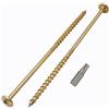 SKIR'CO (20 pezzi) Viti per legno in acciaio zincato giallo 6,0 x 160 mm, testa Torx, testa a rondella, viti per legno, parzialmente filettate