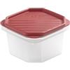 TATAY Contenitori Ermetici per Alimenti 0,6L Top Flex | Coperchio a Pressione | Contenitori Plastica per Alimenti | Microonde, Lavastoviglie, Frigo, Freezer | Senza BPA | 12x12x7,5 cm, Rosso