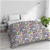 Italian Bed Linen Trapunta Invernale Imbottita Letto Matrimoniale 250x245cm DoubleFace BASIC fantasia CERCHI ASTRATTI, Made in Italy-Piumino Reversibile in morbida Microfibra 200gr/mq - Piumone Lavabile in Lavatrice