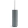 Gedy Sharon Scopino Bagno WC in Plastica Leggera e Resistente Colore Grigio Finitura Opaca, Scopino WC con Ciuffo in Setole Nere in Nylon, Scopino Bagno da Appoggio, Portascopino 100% Made in Italy
