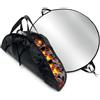 Relaxdays Tappetino ignifugo, Rotondo, per Barbecue e braciere, Ø 100 cm, 5 Strati, Nero/Argento