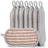 Euqvunn Set da 8 Spugne Cucina Doppio Lato, Spugna Piatti Anti-Richiami Spugnette Cucina a Lunga Durata, Pulizia per Cucina e Bagno, 9,5 * 16cm (Marrone)
