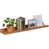 Relaxdays Mensola da Parete HxLxP: 5x80x15 cm, Noce, mensola sospesa per cornici, Foto & Decorazioni, Naturale
