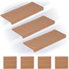 Relaxdays Tappetini Antiscivolo Scale Interne, Set 15 Tappeti Adesivi per Gradini, 65x24 cm, Strisce Coprigradini, Beige
