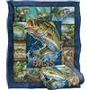 LOGOVISION Jq Licensing Bass Fishing Coperta super morbida al tatto setoso - 152 x 127 cm