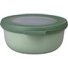 Mepal - Multi Bowl Cirqula Round - Contenitori Plastica con Coperchio - Adatto come contenitore ermetico per Frigo, microonde, Congelatore e piatti da portata - Ciotole Cucina - 350 ml - Nordic sage