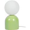 Relaxdays Lampada da Tavolo, Base in Ceramica e Vetro, da Notte con, Verde | Cavo G9, HxD: 21 x 11 cm