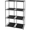 WELL HOME MOBILIARIO & DECORACIÓN Well Home Scaffale modulare a 6 scomparti Organizzatore in tessuto e ferro Dimensioni: 59,5x30x88cm