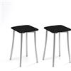 ASTIMESA Due sgabelli da cucina gambe design ecopelle nero