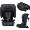 Bebeconfort Ever & Go i-Size, Seggiolino Auto 9-36 kg Evolutivo, 15 Mesi - 12 Anni, 76-150 cm, Seggiolino Auto Pieghevole ISOFIX, Leggero e Compatto (6kg), 15 Posizioni Poggiatesta, Full Black