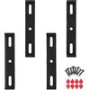 txuzong Set di 4 portatarga senza cornice, 3D, invisibile, 12 x 2 cm, universale, per cartelli da 110 mm, supporto in metallo senza cornice per auto e moto