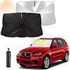 Huifengjie Parasole Auto, Ombrello Parasole Auto Parabrezza, Pieghevole Parasole Auto Interno, Protezione UV Rotazione a 360 °Albero Proteggi dai graffi, per Auto, SUV, Camion, Autocarri (140 * 79cm), B