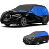 GunHyi Copriauto Gunhyi Impermeabile e Traspirante, Telo per BMW Serie 1 E87/E81/F20/F21/F40/118i/120i/130i, Copriauto Nero e Blu, Telo da Garage Completo per Proteggere Dalla Pioggia.