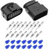 Be In Your Mind Sii nella tua mente Be In Your Mind 2PCS 10 Pin Auto Faro Connettori Maschio & Femmina con Terminali & Guarnizioni 1J0973735 1J0973835 Anteriore Della Lampada Connettore Faro Assemblaggi