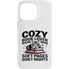 Maine Coon Cat Mom Book Lover Vibes Custodia per iPhone 14 Pro Max Cozy Book Lover Maine Coon Mamma Soft Pages Quiet Nights