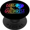 80s Rock Guitar Player Merch for Guitari Dibs sul chitarrista Romantico San Valentino PopSockets PopGrip Adesivo