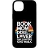 Reading Dog Lover Sunset Retro Book Custodia per iPhone 14 Plus Libro Dog Lover One Chapter One Walk Retro