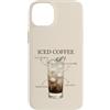 Iced Coffee Club Custodia per iPhone 14 Plus Caffè freddo Cold Brew Latte d'avena Sciroppo di vaniglia Ghiaccio
