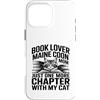 Maine Coon Cat Mom Book Lover Reading Custodia per iPhone 16 Pro Max Amante dei libri Maine Coon Mamma solo un altro capitolo con il mio gatto