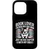 French Bulldog Mom Reading Book Lover Custodia per iPhone 14 Pro Max Book Lover Bulldog francese Just One Mre Capitolo Con Cane