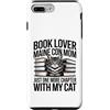 Maine Coon Cat Mom Book Lover Reading Custodia per iPhone 7 Plus/8 Plus Amante dei libri Maine Coon Mamma solo un altro capitolo con il mio gatto