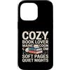 Maine Coon Cat Mom Book Lover Vibes Custodia per iPhone 14 Pro Max Cozy Book Lover Maine Coon Mamma Soft Pages Quiet Nights