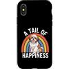 Shih Tzu Puppy Lover PS Custodia per iPhone X/XS A Tail of Happiness Shih Tzu Retro Rainbow