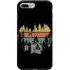Nature Lover Outdoor Forest Wildlife Tre Custodia per iPhone 7 Plus/8 Plus Retro Foresta Lago Natura All'aperto Wildlife Vintage Woods