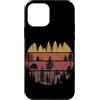 Nature Lover Outdoor Forest Wildlife Tre Custodia per iPhone 12 mini Retro Foresta Lago Natura All'aperto Wildlife Vintage Woods