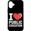 Red for Education Gifts for Women and Me Custodia per iPhone 16 Plus Rosso per insegnante educazione pubblica