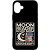Bibliophile Reading Mama Book Lover Custodia per iPhone 16 Plus Moon Reader Book Mamma guidata dai libri e dal chiaro di luna