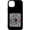 Bookworm Mom Moon Reading Lover Custodia per iPhone 14 Plus Moon Reader Libro Mamma Perso Tra Stelle E Pagine