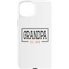 Bethcentral Family Gifts Custodia per iPhone 15 Plus Nonno, Est 2016 - Nonno Fondato 2016