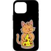 wildcat pizza cute wildcat cat art pizza Custodia per iPhone 16 Pro Max Carino Wildcat che abbraccia la fetta di pizza