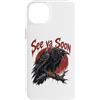 See Ya Soon Raven Crow Horror Custodia per iPhone 14 Plus See Ya Soon Raven Crow Red Moon Halloween Horror