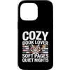 Maine Coon Cat Mom Book Lover Vibes Custodia per iPhone 14 Pro Max Cozy Book Lover Maine Coon Mamma Soft Pages Quiet Nights