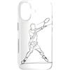T-Shirts de Amante del badminton per Rag Custodia per iPhone 17 Giocatore di badminton Disegno di una linea