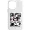 Siamese Cat Mom Book Lover Reading Custodia per iPhone 14 Pro Max Mamma siamese amante dei libri Solo un altro capitolo con il mio gatto