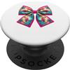 Island Vibes Designs Fenicottero tropicale palma spiaggia tramonto design PopSockets PopGrip Adesivo